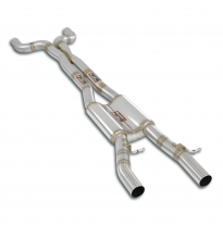 Silencioso central Derecho-Izquierdo + "X-Pipe"  Sistema 100% de acero inoxidable - Sobredimensionado 2 x Ø65 mm JAGUAR XKR Coup