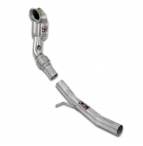 Downpipe + catalizador metalico 200 CPSI   Sistema 100% de acero inoxidable - Sobredimensionado Ø80 mm - Ø76 mm - Solo kit comp