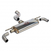 Silencioso trasero Derecho-Izquierdo   Sistema de doble tubo 100% acero inoxidable, sobredimensionado: 1 x Ø90 mm - 2 x Ø60 mm