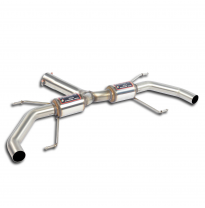 Rear exhaust "Race"   Sistema 100% de acero inoxidable, sobredimensionado Ø76 mm - para parachoques trasero OEM - Solo kit compl