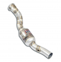 Tubo de escape derecho + convertidor catalítico metálico Kit de tubo de escape descendente (sustituye al convertidor catalítico