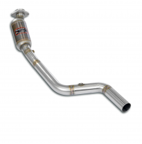 Tubo de escape izquierdo + catalizador metálico Sistema 100% de acero inoxidable, sobredimensionado 2 x Ø65 mm, para el silencia