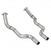 Kit de tubo de bajada derecho - izquierdo (elimina el catalizador) Sistema 100% de acero inoxidable, sobredimensionado 2 x Ø65 m