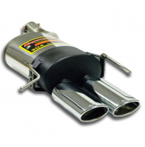 Llantas traseras silenciosas 120x80 Sistema "Cat-back" 100% de acero inoxidable Ø80 mm MERCEDES A209 CLK 63 AMG 6.3i V8 Cabrio (