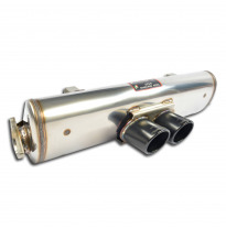 Silencioso trasero OO 100 "Gun Metal Grey" Sistema de escape "Motorsport" sobredimensionado 100% acero inoxidable - Cumple con l