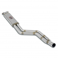 Silencioso delantero + tubo central Sistema 100% de acero inoxidable, para colectores de escape originales - Kit completo únicam