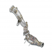 Tubo de escape derecho + convertidor catalítico metálico (reemplaza el precatalizador + GPF) Con orificios para el sensor de pre