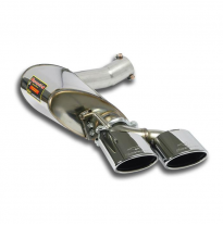 Escape trasero izquierdo 120x80 ALTERNATIVA:Sistema 100% Acero Inox para silencioso central OEM MERCEDES R230 SL 65 AMG Black Se