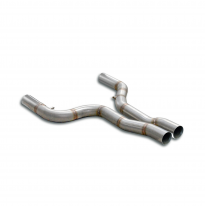 Kit de tubo delantero (conserva los catalizadores secundarios de fábrica) Sistema de doble tubo para el silenciador trasero Stoc