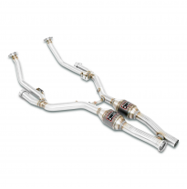 Tubos intermedios con catalizador metálico derecho + izquierdo Sistema 100% de acero inoxidable MERCEDES W140 S 600 V12 '93 -> '