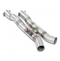 Sección central del escape derecha - izquierda Tubo en J 100% acero inoxidable - Elimina el catalizador secundario - Solo kit co
