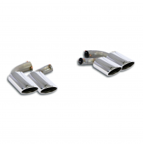 Kit de 4 tubos de escape, derecho e izquierdo, 120x80 Sistema 100% de acero inoxidable con válvula - Solo kit completo BENTLEY B