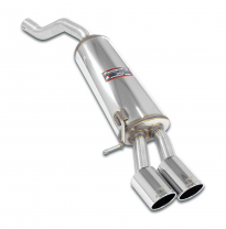 Rear exhaust OO90 Kit de silenciador trasero 100% de acero inoxidable, para el parachoques trasero de serie - Solo kit completo