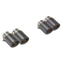 Colas de escape Derecha-Izquierda OO100  carbono Sistema de escape trasero 100% acero inoxidable con válvulas - Solo kit complet