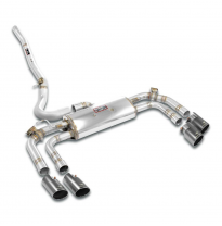 Escape trasero con válvula OO90 derecha - OO90 izquierda "Gris plomo" Sistema 100% de acero inoxidable BMW U11 X1 M 35i xDrive 2