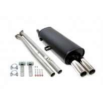 Sistema de escape deportivo TA Technix Tubo de escape: 2x70 mm con homologación EG  Valido para: BMW Tipo E30 320i/325i/325ix E3