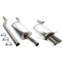 Sistema de acero inoxidable TA Technix Tubo de escape: 2x80 mm redondo + embridado con homologación CE  Valido para: Audi A4 Qua