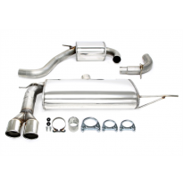 Sistema de acero inoxidable TA Technix Tubo de escape: 2x80 mm redondo + embridado con aprobación CE  Valido para: Audi A3 Sport