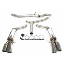 Sistema de acero inoxidable TA Technix Duplex Tubo de escape: 2*2x80 mm izquierdo y derecho, redondo / enrollado con aprobación