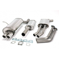 Sistema de acero inoxidable TA Technix Tubo de escape: 2x70 mm con aprobación CE  Valido para: BMW 320i/323i/328i E46 Sedan/Coup
