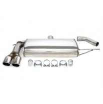 Silenciador trasero deportivo TA Technix de acero inoxidable Tubo de escape: 2x80 mm, redondo / enrollado con homologación CE  V