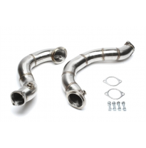 Downpipe TA Technix de acero inoxidable para motores BMW 3/76mm downpipe, juego de 2 piezas con conexión para sonda lambda  Vali