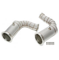 Downpipe de acero inoxidable TA Technix  Downpipe con catalizador y Escudo térmico 200 celdas metalkat con conexión de sensor la