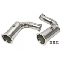 Tubo de bajada de acero inoxidable TA Technix  Downpipe con catalizador 200 celdas gato de metal con conexión de sensor lambda o