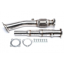 Downpipe de acero inoxidable TA Technix para motores VAG 3/76 mm Downpipe, juego de 2 piezas con conexión a estándar al turbocom