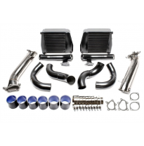 Kit de actualización TA Technix Kit de intercooler + Downpipe  Intercooler: 2 x intercooler Conexiones de tubería Kit de fijació