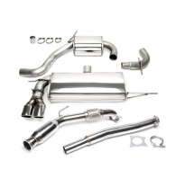 Kit de actualización TA Technix Downpipe con catalizador + sistema de acero inoxidable Tubo de escape: 2x80 mm redondo enrollado