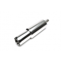 Silenciador trasero sport TA Technix inox universal 115 / 80mm redondo / bridado / afilado  acero inoxidable muy pulido Usable u