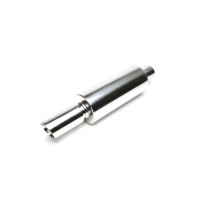 Silenciador trasero deportivo TA Technix acero inoxidable universal 75 x 77 mm ovalado / biselado  acero inoxidable pulido Uso u