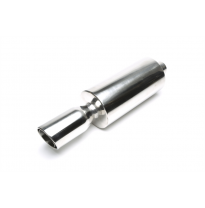 Escape trasero TA Technix inox sport universal 100 / 75mm redondo / embridado / biselado  acero inoxidable muy pulido Univer