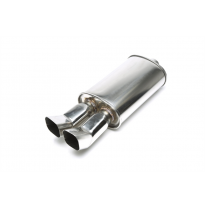 Escape trasero TA Technix inox sport universal 2 x 85 x 70mm DTM sharp  acero inoxidable pulido Uso universal Conexión: 63,5