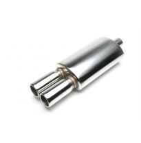 Silenciador trasero TA Technix inox sport universal 2 x 76mm redondo / embridado  acero inoxidable pulido Universalmente utiliza