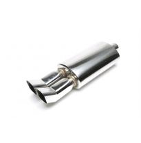 Silenciador trasero deportivo TA Technix acero inoxidable universal 2 x 75 x 85 mm DTM afilado / biselado  acero inoxidable puli