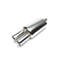 Escape trasero deportivo TA Technix inox universal 2 x 76mm redondo / biselado  acero inoxidable pulido Uso universal Conexi