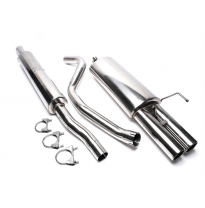 Sistema de acero inoxidable TA Technix Tubo de escape: 2 x 76 mm redondo + embridado  Valido para: Audi 80 Sedan, -Avant, Tipo B