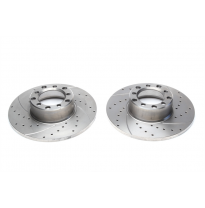 Juego De Discos De Freno Deportivos Ta Technix Eje Delantero Perforado + Ranurado#número De Comparación Zoem: 1234210012, 115421