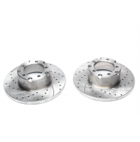 Juego De Discos De Freno Deportivos Ta Technix Eje Delantero Perforado + Ranurado Oem-Número De Comparación: 6014200072, 6014215