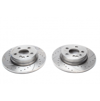 Juego De Discos De Freno Deportivos Ta Technix Eje Trasero Perforado + Ranurado Oem-Vergleichsnummer: 1404230612  Valido Para: M