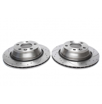 Juego de discos de freno deportivos TA Technix HA, perforados + ranurados + ventilados internamente OEM-Vergleichsnummer: 7L6615