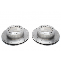 Juego De Discos De Freno Deportivos Ta Technix Eje Trasero Perforado + Ranurado + Ventilado Internamente#número De Comparación Z