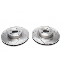 Juego De Discos De Freno Deportivos Ta Technix Eje Delantero Perforado + Ranurado + Ventilado Internamente#número De Comparación