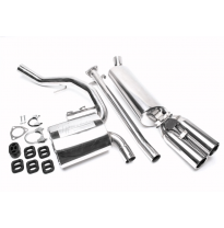 Sistema de acero inoxidable TA Technix Tubo de escape: 2 x 76 mm redondo + embridado  Valido para: Opel Calibra A 8V/16V4x4 mode