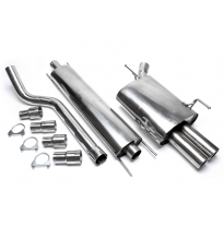 Sistema de acero inoxidable TA Technix Tubo de escape: 2x76 mm recto+bridado con homologación CE e1-0311003  Valido para: Opel C