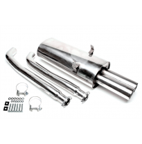 Sistema de acero inoxidable TA Technix Tubo de escape: 2x76 mm redondo + embridado con aprobación CE e1-0211378 328i No valido p