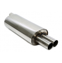 Silenciador trasero TA Technix 2x76mm redondo / afilado  del sistema de acero inoxidable EVOE466A-xx  Valido para: BMW serie 3 s