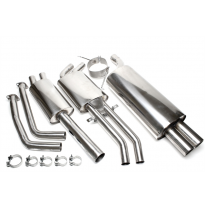 Sistema de acero inoxidable TA Technix Tubo de escape: 2x76 mm redondo + embridado con homologación CE e1-0311376  Valido para: